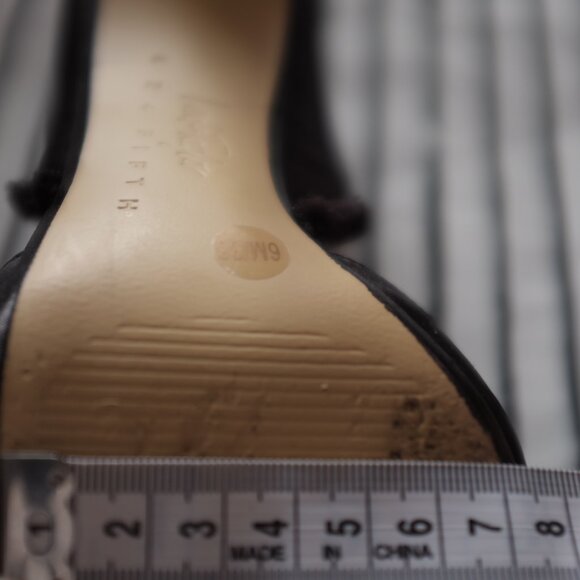 Lord & Taylor Vale Satin Pump Heels Fringe Trim D’Orsay - Picture 12 of 13